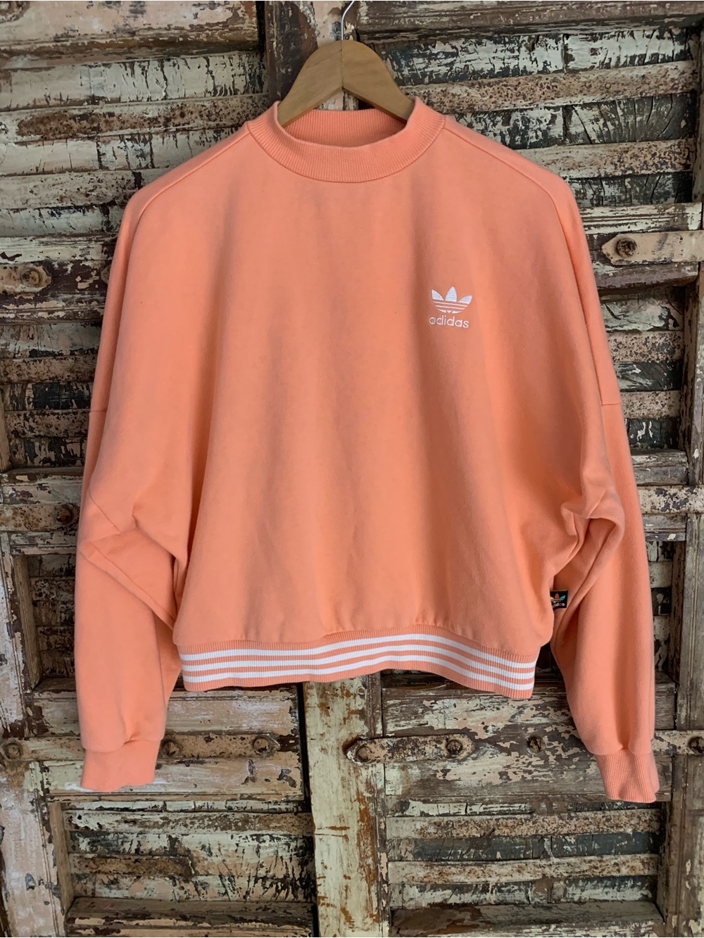 Adidas x Pharrell Williams Hu Hiking Chalk Coral Cropped Sweatshirt, Boxy, S